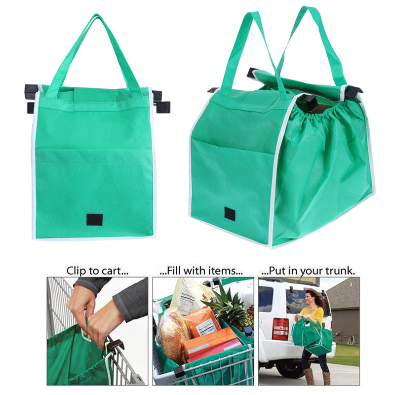 Reusable Shopping Cart Bag with Handles – Foldable, Eco-Friendly, and Heavy-Duty