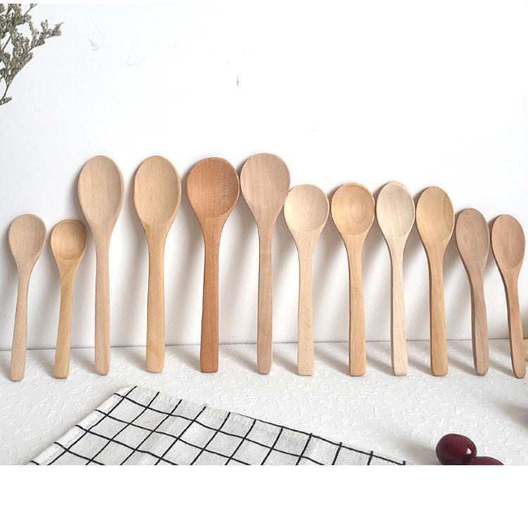 Natural Wooden Cooking Spoons – Eco-Friendly Kitchen Utensils for Cooking and Serving